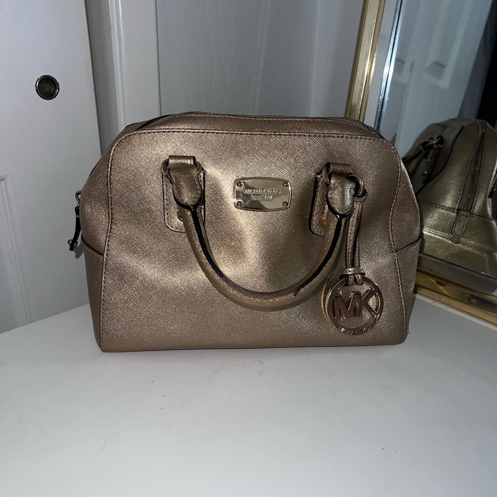 Michael Kors Shimmering Gold Satchel